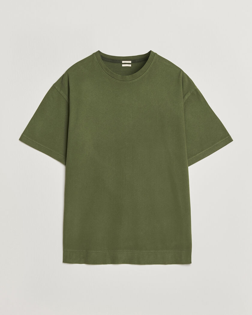 Massimo Alba Nevis Brushed Cotton T-Shirt Moss Green – Grün