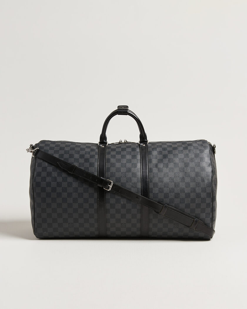  Louis Vuitton Pre-Owned Keepall 55 Bandouliére Damier Graphite – Grau