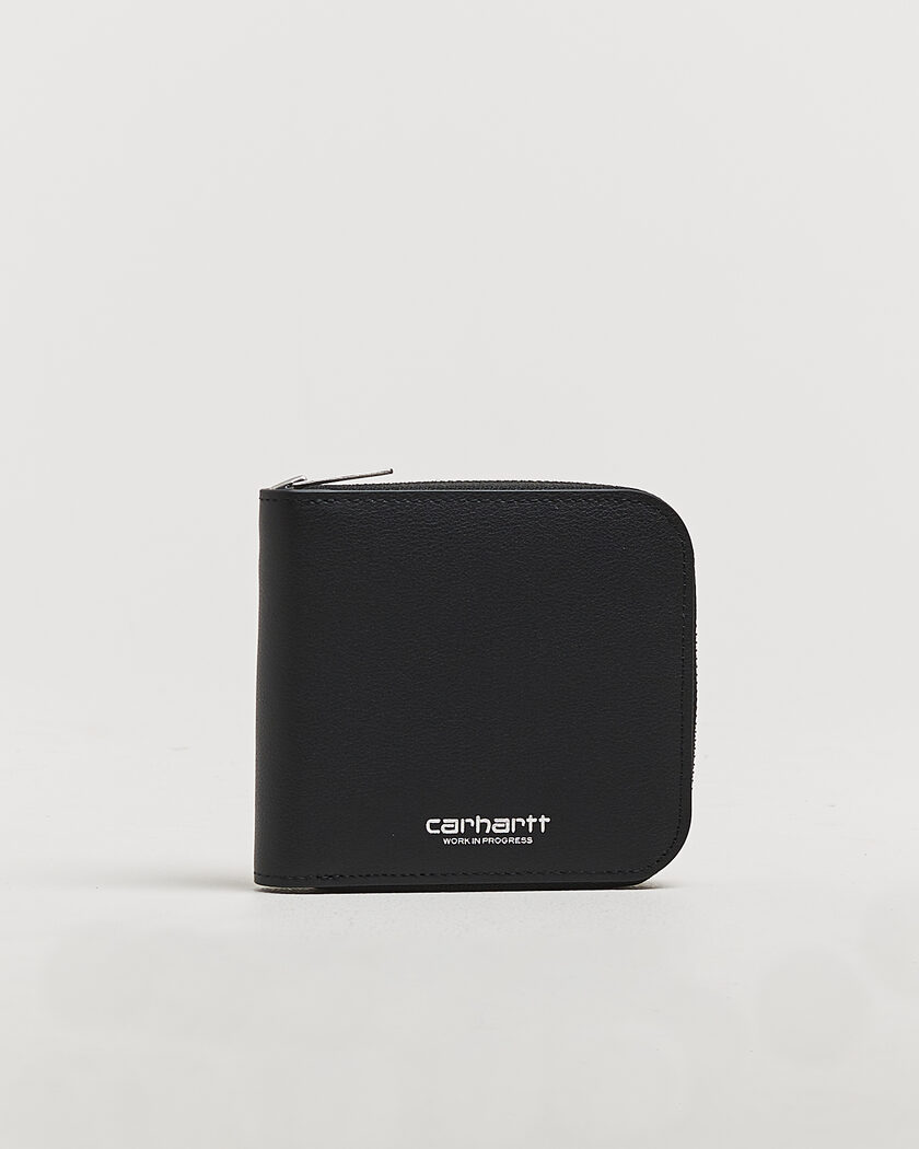 Carhartt WIP Leather Zip Wallet Black – Schwarz