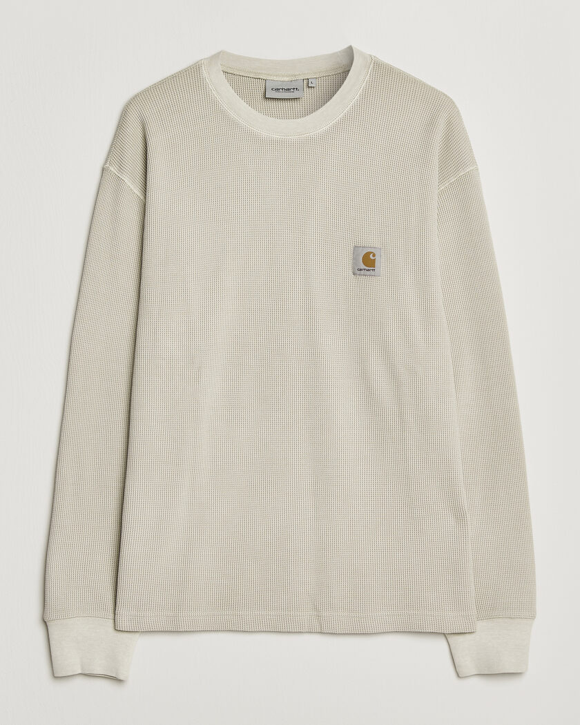 Carhartt WIP Long Sleeve Waffle T-Shirt Fleur De Sel – Weiß