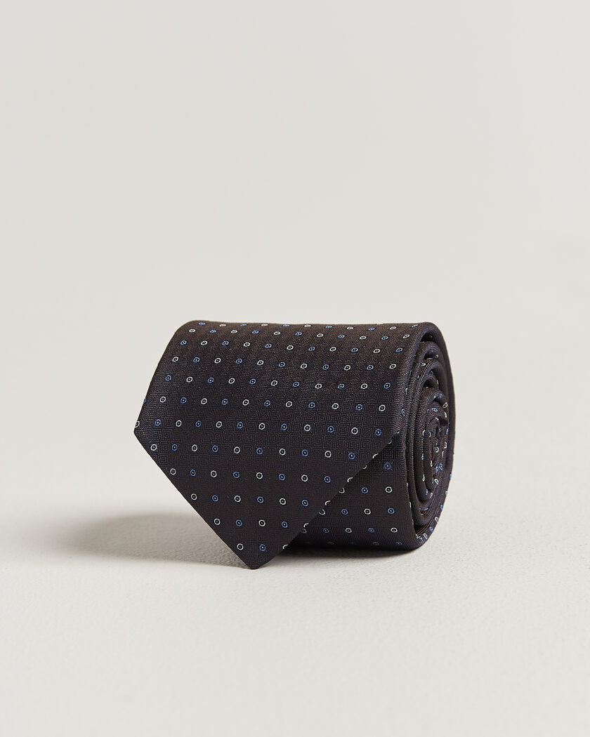 Canali Jacquard Silk Tie Dark Brown – Braun