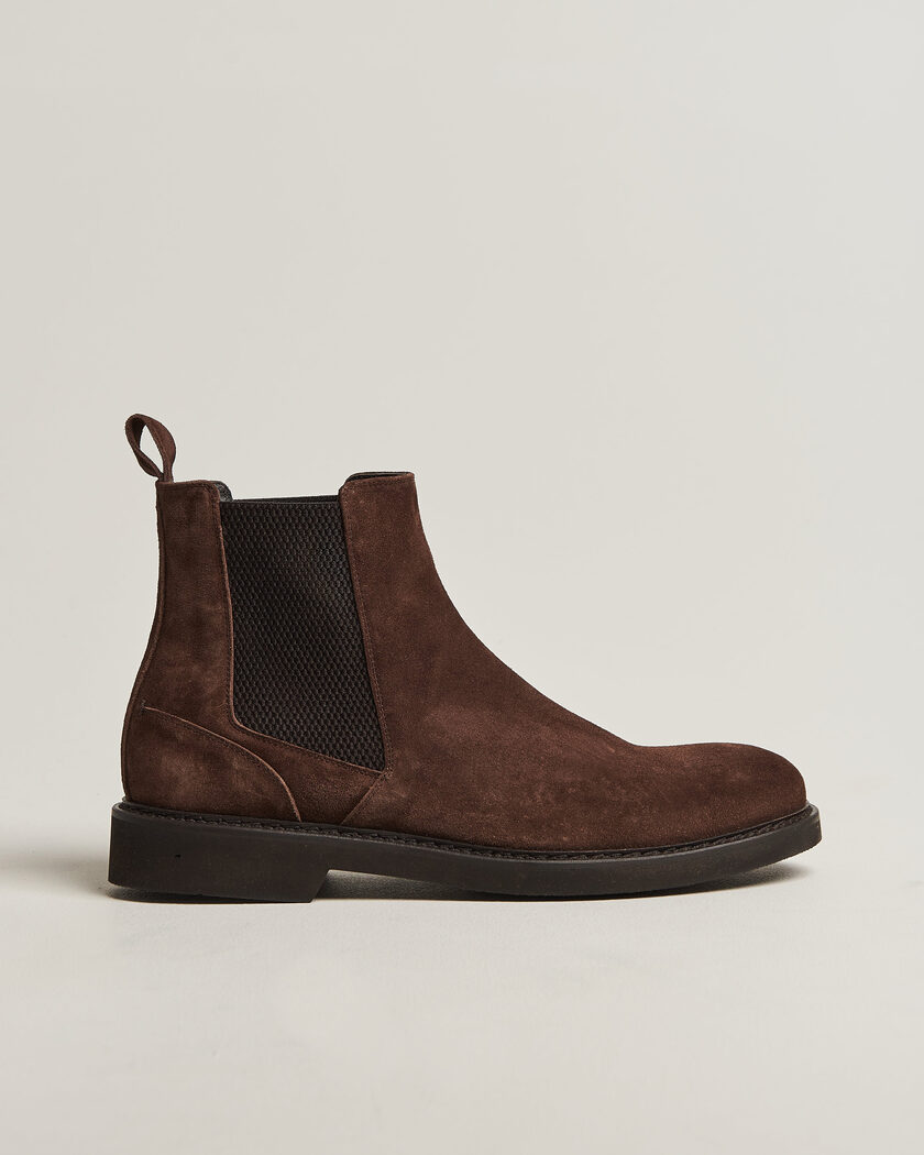 Canali Chelsea Boots Dark Brown Suede – Braun