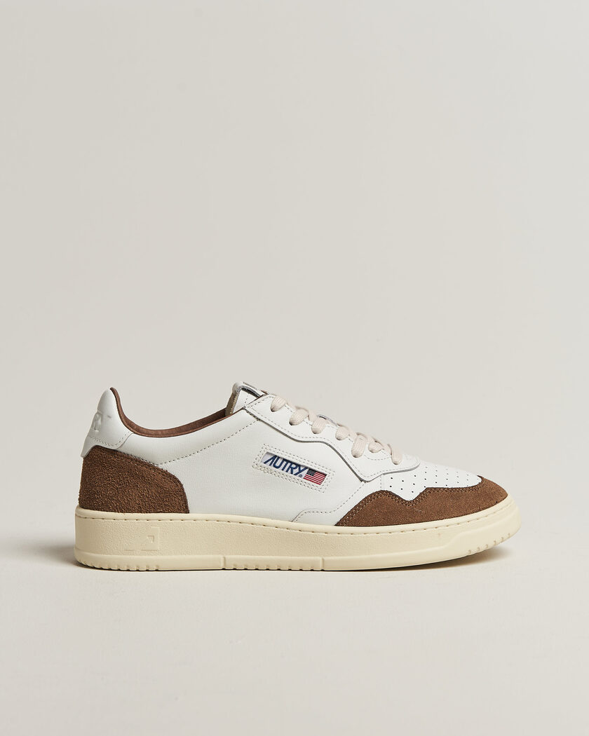 Autry Medalist Low Soft Leather/Suede Sneaker White/Tabacco – Weiß