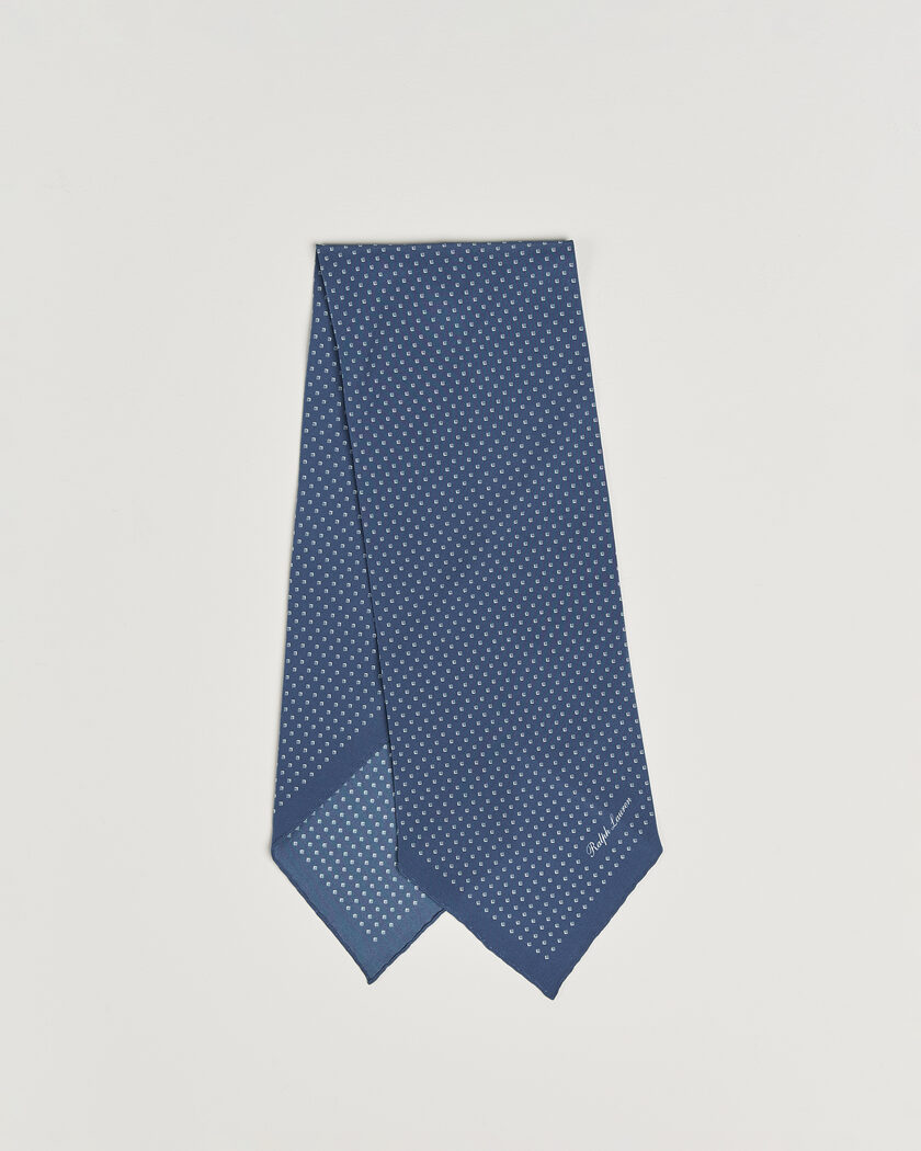 Ralph Lauren Purple Label Silk Neckerchief Blue Horizon – Blau