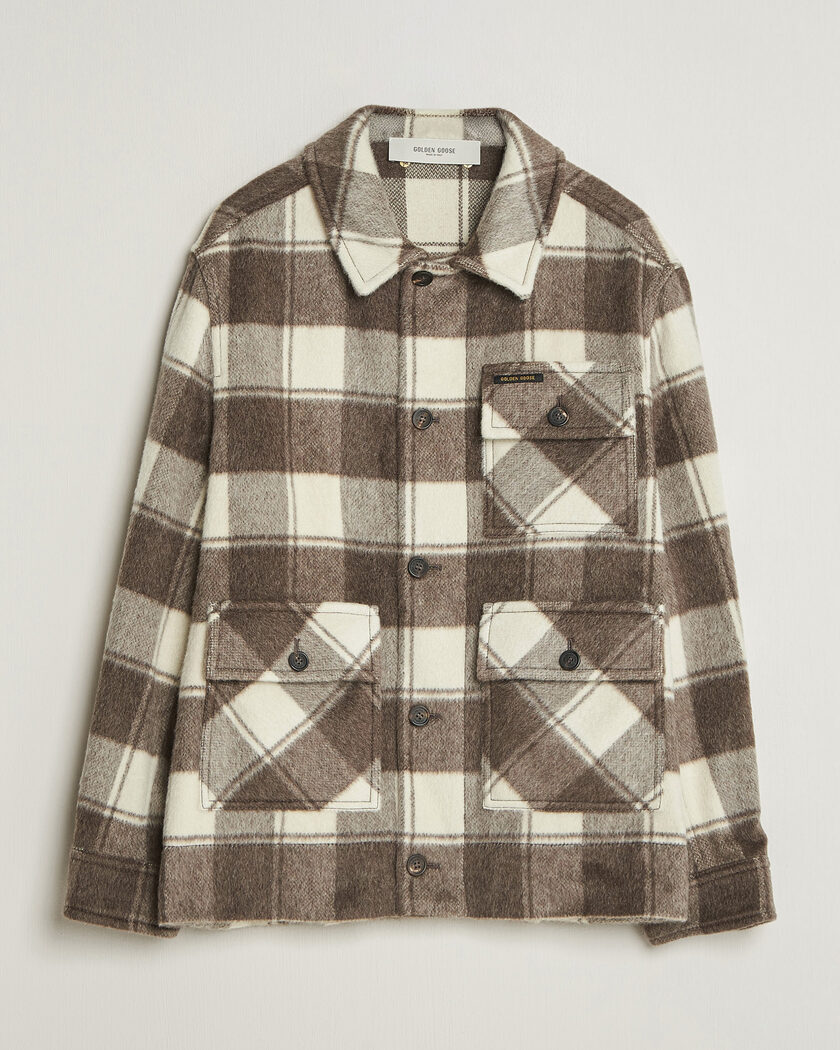 Golden Goose Wool/Mohair Work Jacket Brown/White – Braun