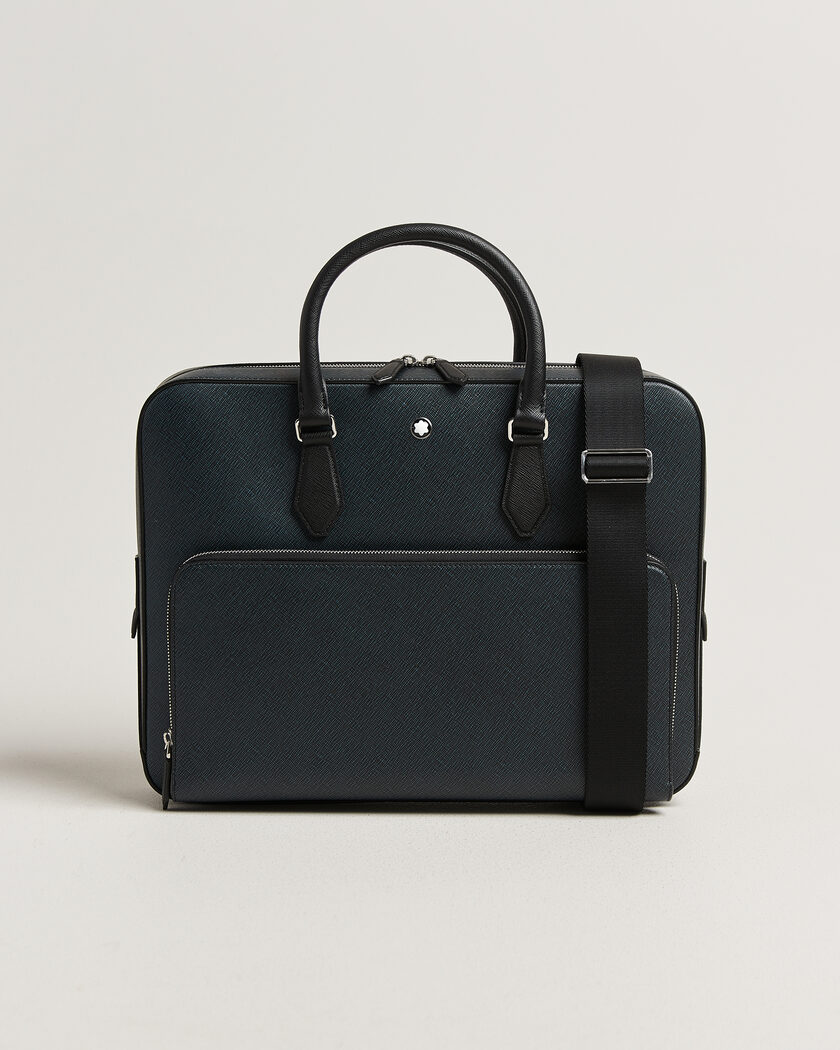 Montblanc Sartorial Medium Document Case Tweed Blue – Blau