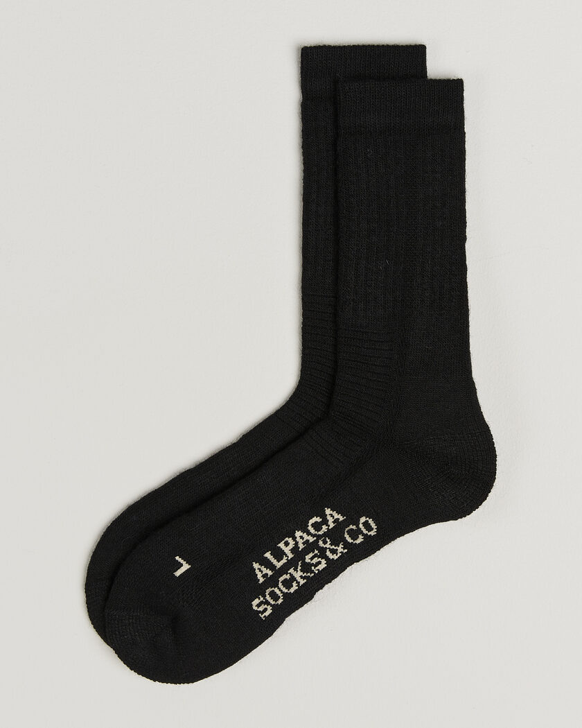 Alpacasocks & Co 2-Pack Heavy Alpacka Wool Socks Black – Schwarz