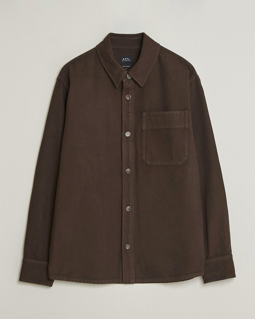 A.P.C. Basile Overshirt Chocolate – Braun