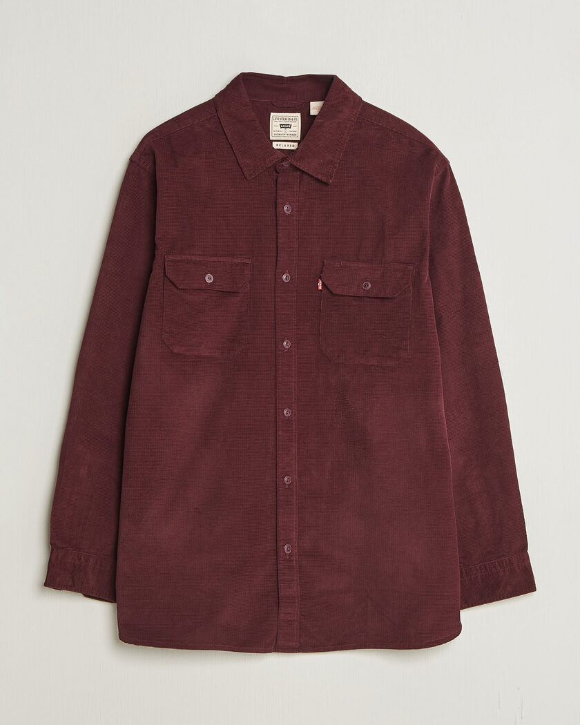 Levi's Jackson Corduroy Worker Shirt Vineyard Wine – Rot