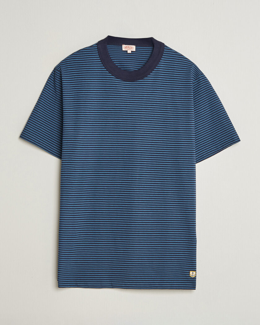 Armor-lux Héritage Callac Striped T-Shirt Navy/Teal – Blau