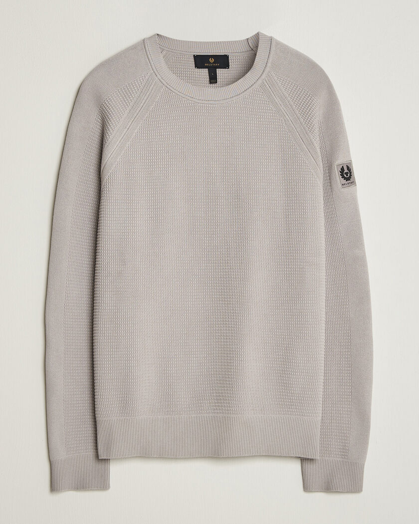 Belstaff Bradwell Cotton Knitted Crew Neck Concrete – Grau
