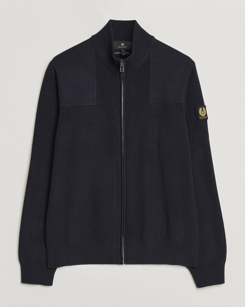 Belstaff Commander Knitted Full Zip Dark Ink – Blau