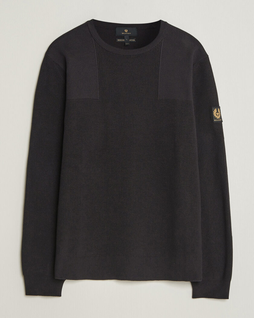 Belstaff Commander Knitted Crew Neck Black – Schwarz