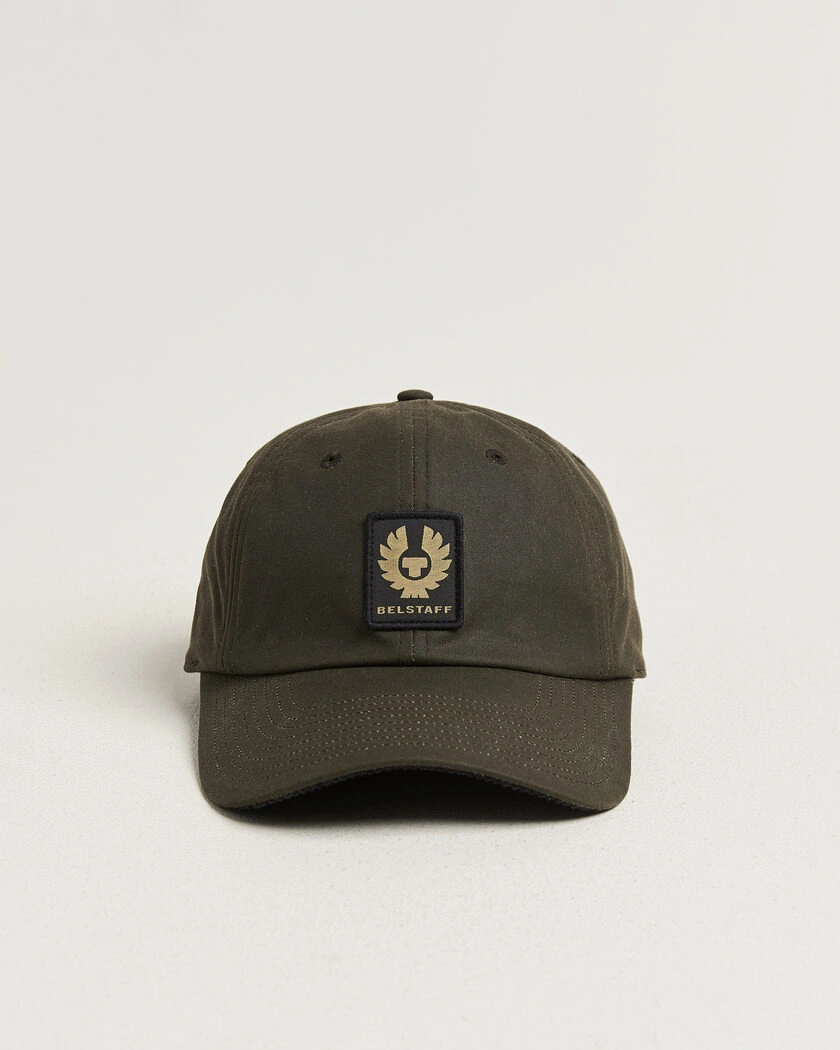 Belstaff Phoenix Wax Logo Cap Faded Olive – Grün