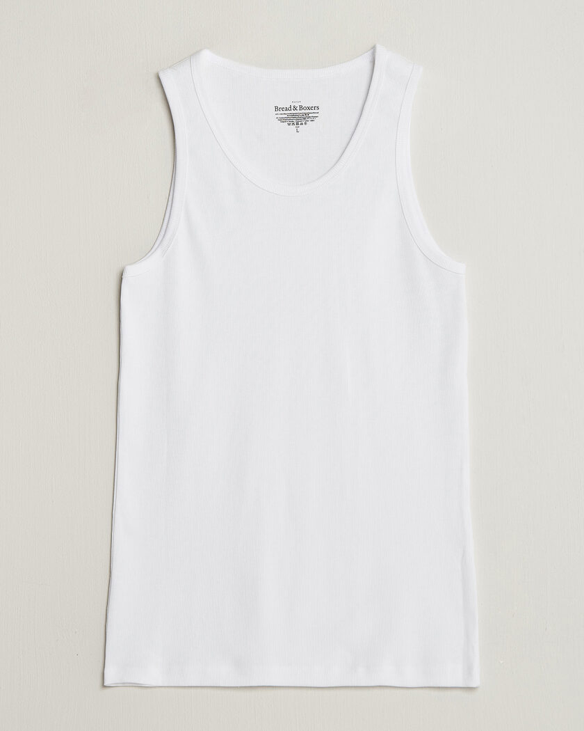 Bread & Boxers 2-Pack Ribbed Tank White – Weiß