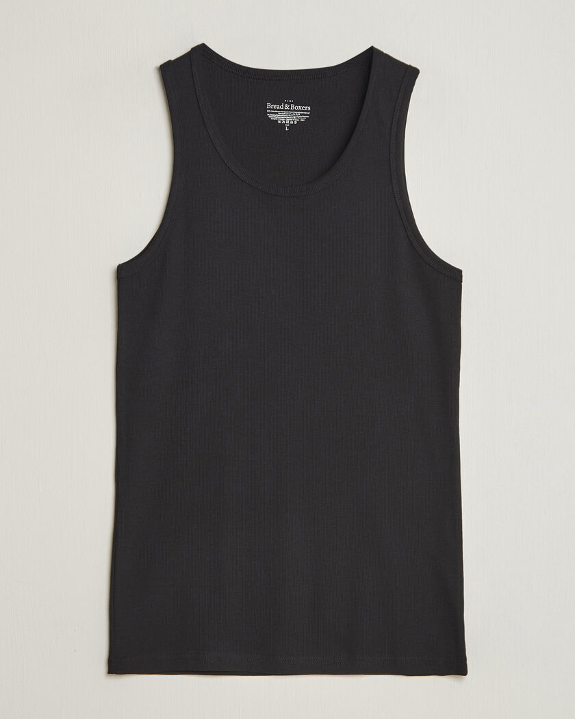 Bread & Boxers 2-Pack Ribbed Tank Black – Schwarz