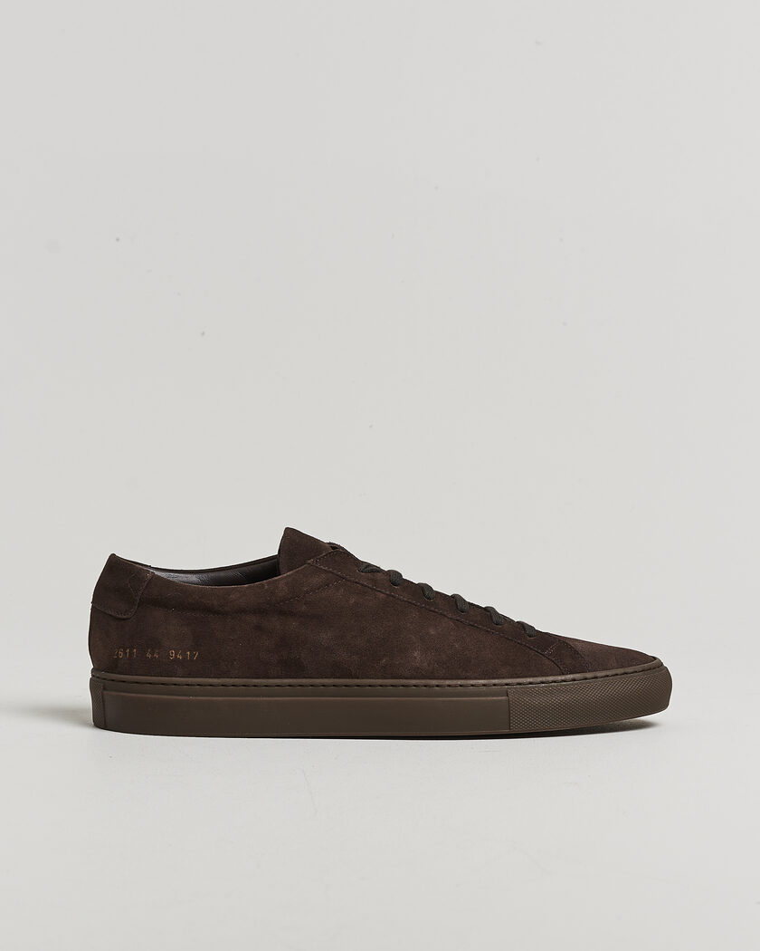 Common Projects Original Achilles Suede Sneaker Dark Brown – Braun