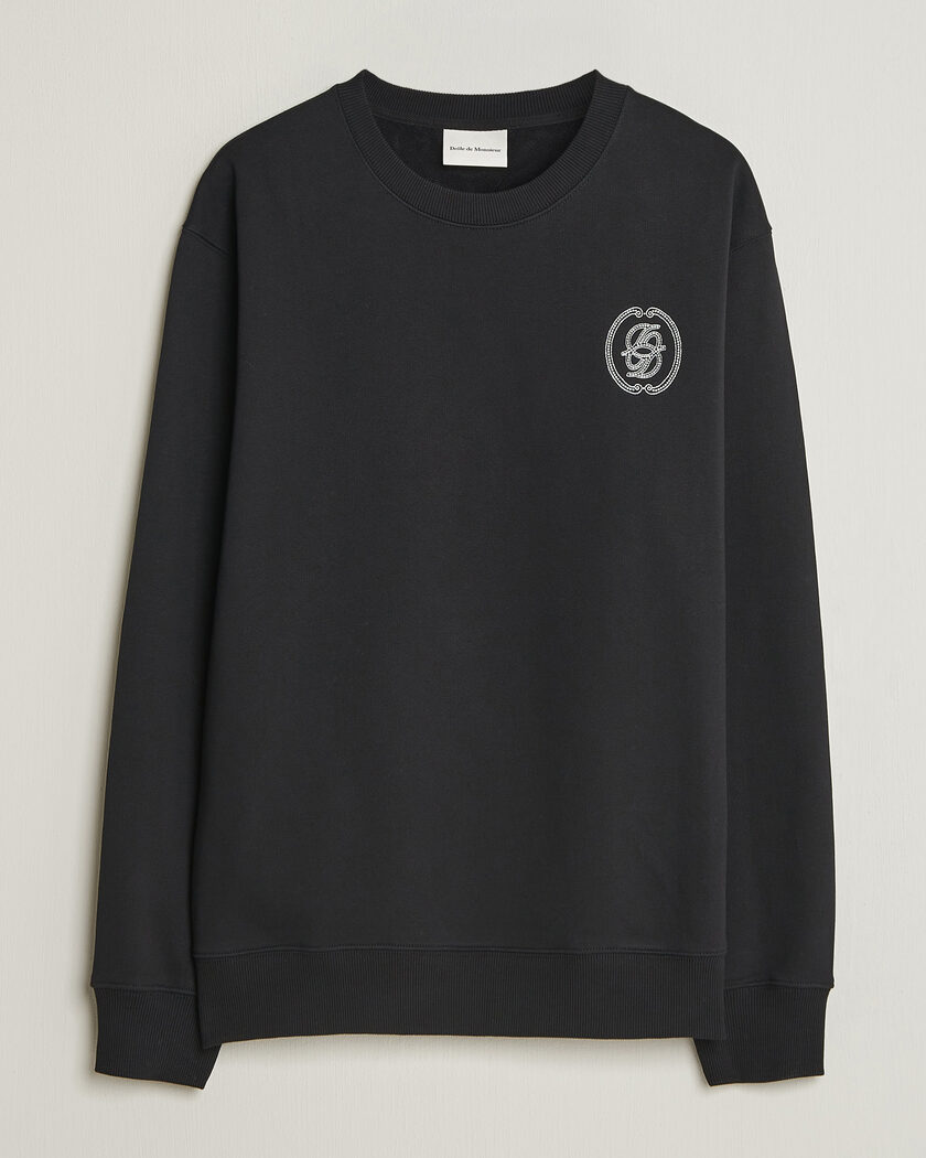 Drôle de Monsieur Mirror D Embroidered Sweatshirt Black – Schwarz