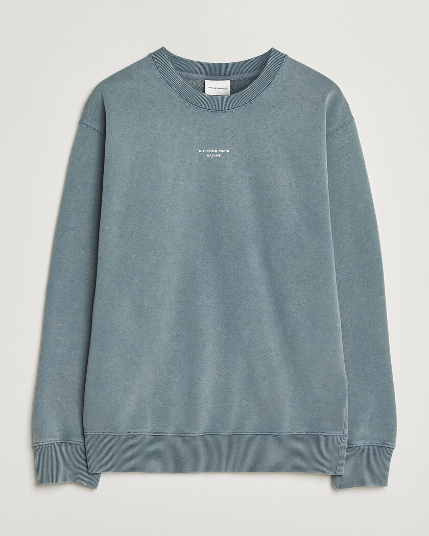 Drôle de Monsieur Classic Slogan Sweatshirt Dark Grey – Grau