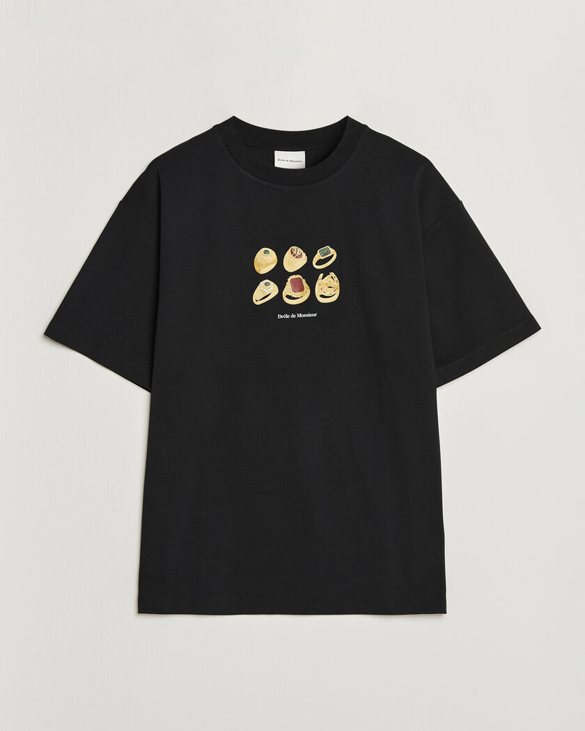 Drôle de Monsieur Rings T-Shirt Black – Schwarz