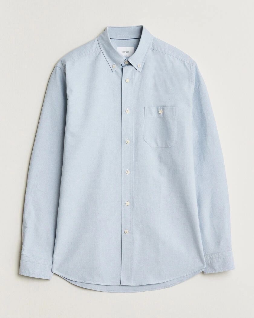 Eton Regular Fit Ivy Oxford Shirt Light Blue – Blau