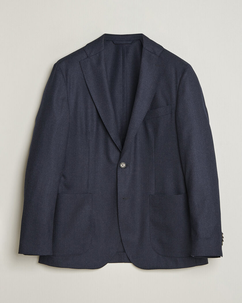 Eton Wool Flannel Soft Jacket Navy Blue – Blau