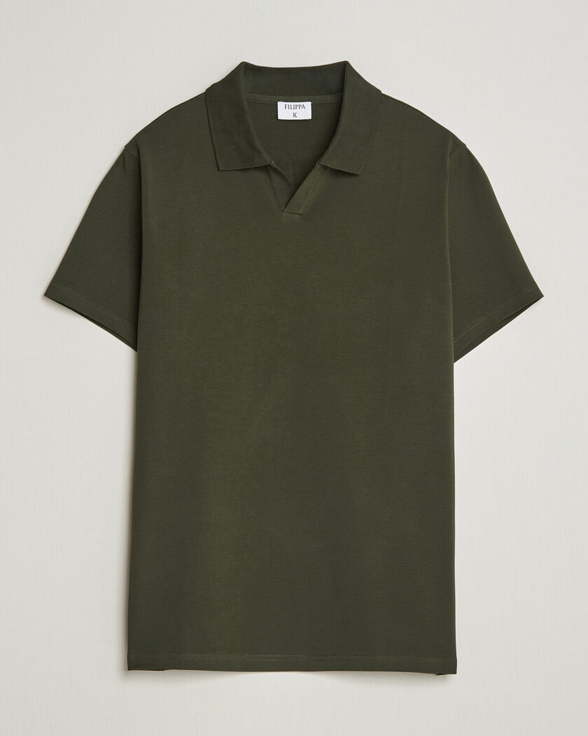 Filippa K Soft Lycra Polo T-Shirt Night Green – Grün
