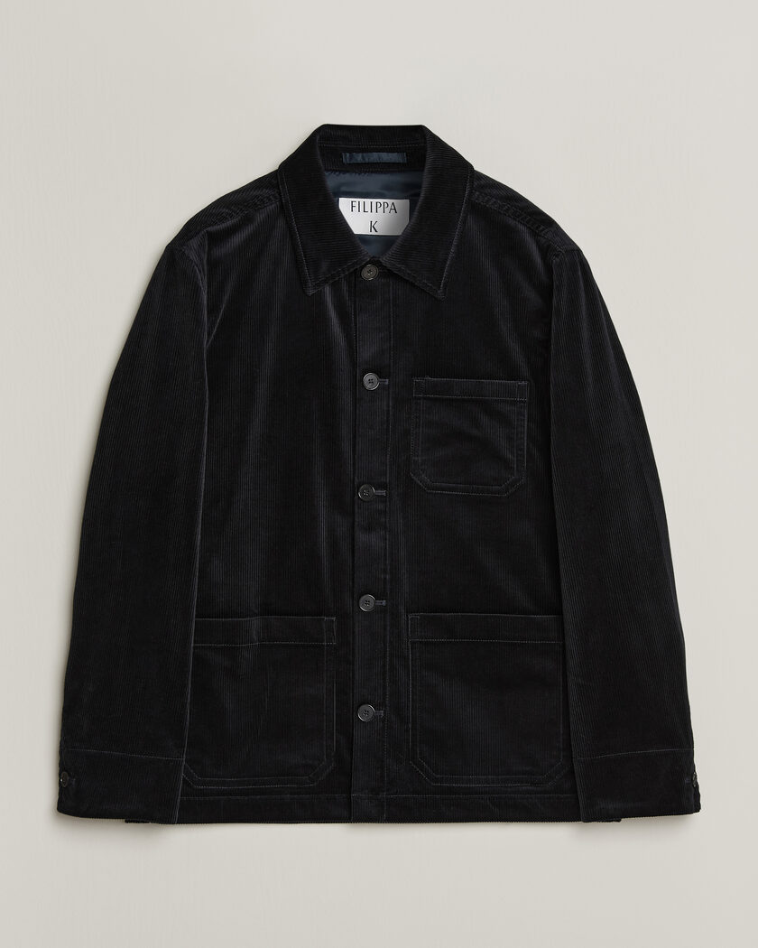 Filippa K Taylor Corduroy Overshirt Navy – Blau