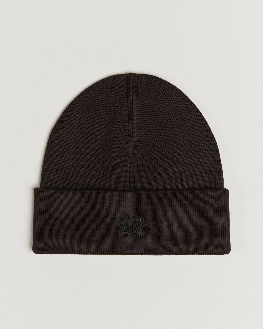 Fred Perry Merino Wool Beanie Rich Brown – Braun