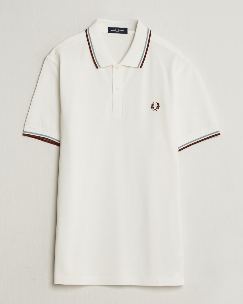 Fred Perry Twin Tipped Polo Shirt Ecru – Weiß