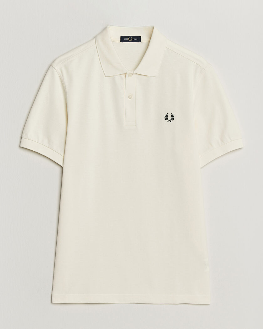 Fred Perry Plain Polo Shirt Night Ecru – Weiß