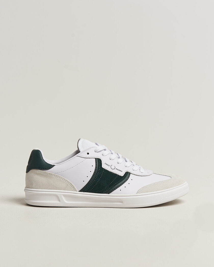 Fred Perry B4 Leather/Suede Sneaker White – Weiß