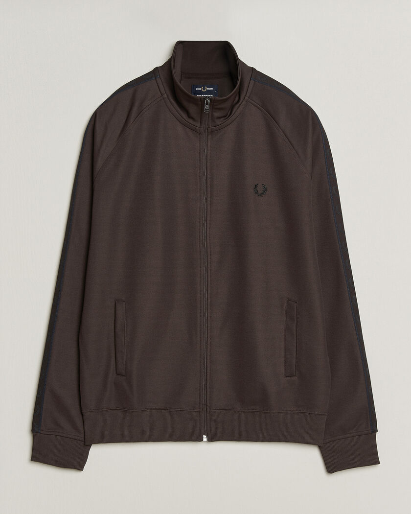 Fred Perry Taped Track Jacket Rich Brown – Braun