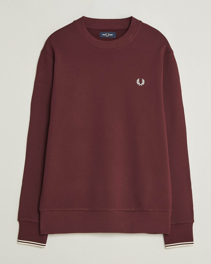 Fred Perry Crew Neck Sweatshirt Oxblood – Rot