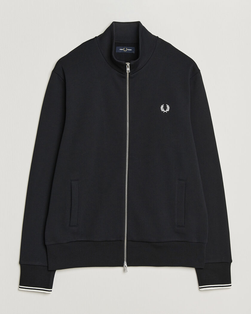 Fred Perry Full Zip Sweatshirt Black – Schwarz