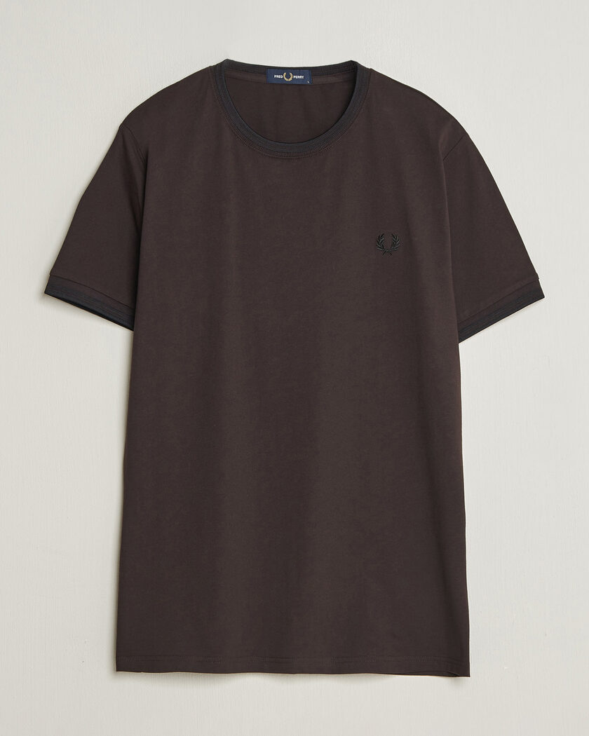 Fred Perry Twin Tipped T-Shirt Rich Brown – Braun