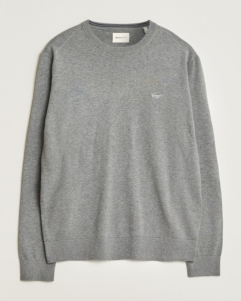 Lacoste Cotton Knitted Sweater Silver Chine bei Care of Carl