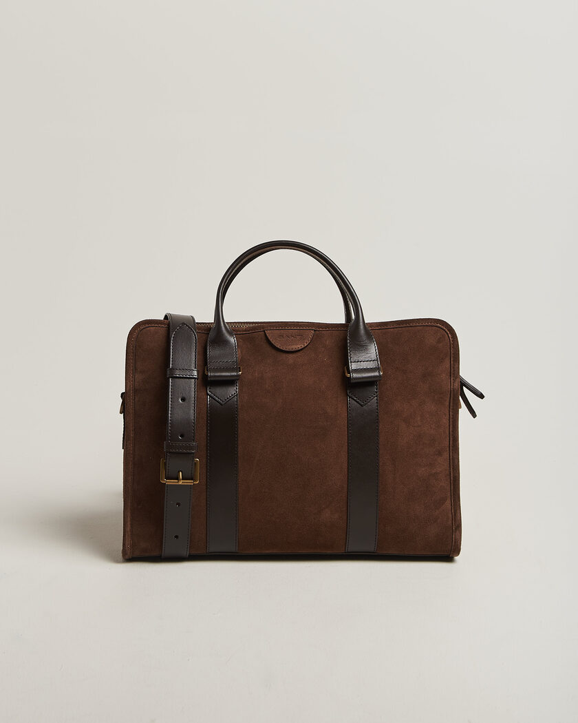 Gant Suede Commuter Bag Soil Brown – Braun
