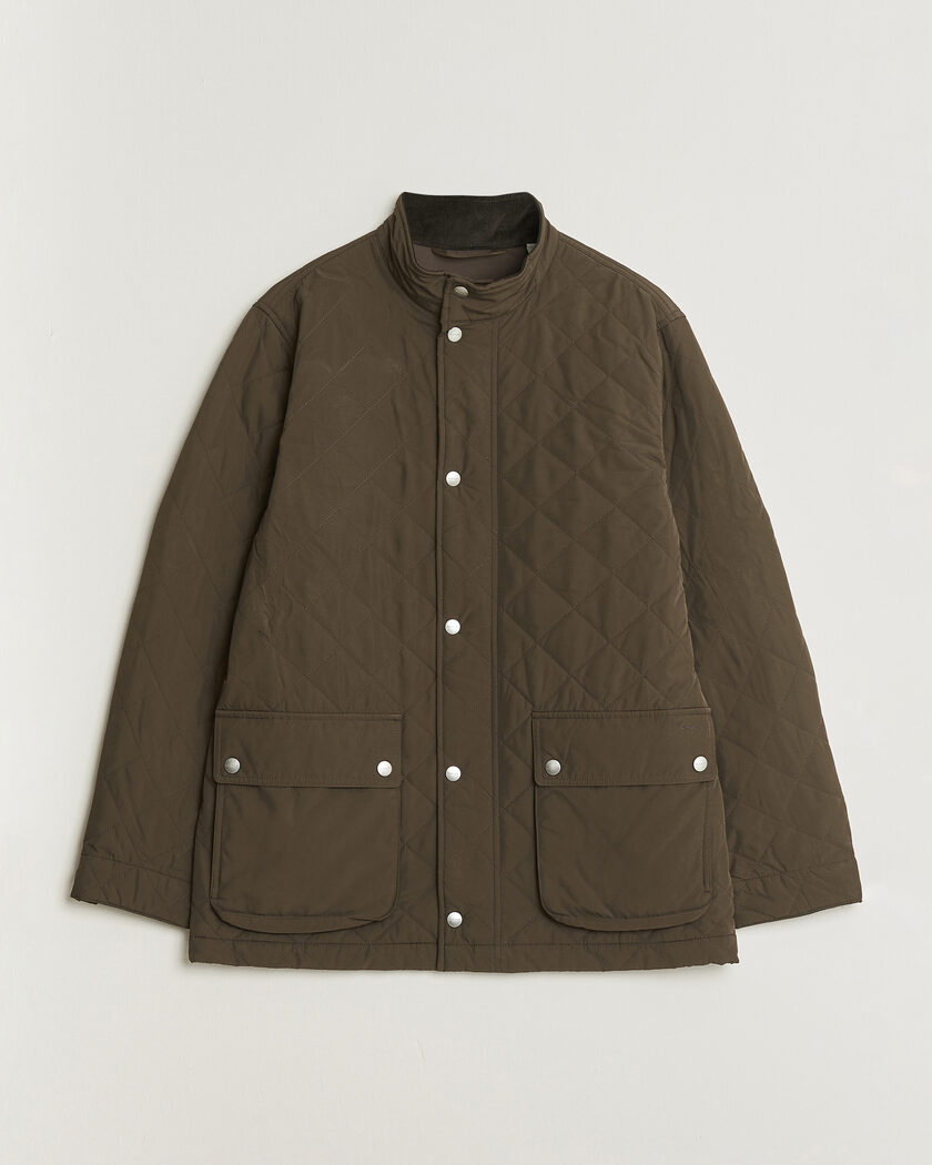 Gant Classic Quilted Mid Jacket Black Brown – Braun