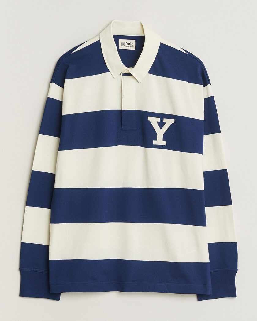 Gant YALE Striped Heavy Rugger Rich Navy – Blau