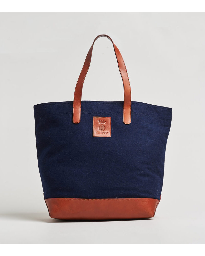  Gant YALE Melton Tote Bag Marine – Blau