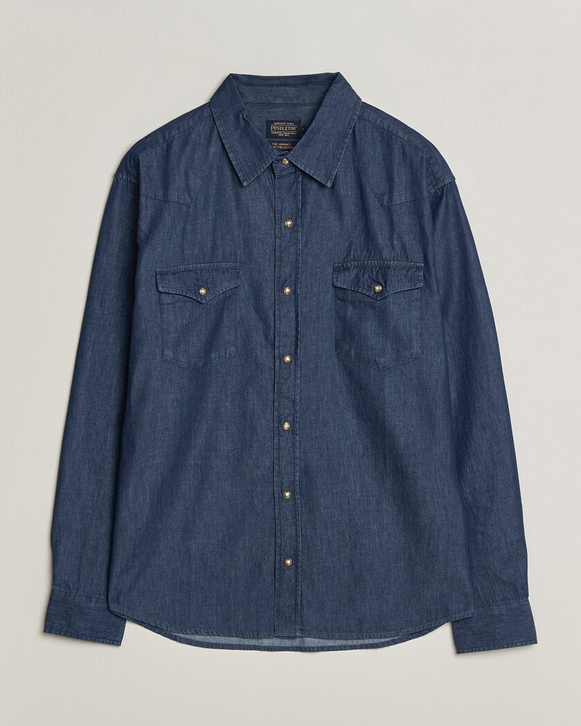 Pendleton Chandler Western Shirt Indigo Chambray – Blau