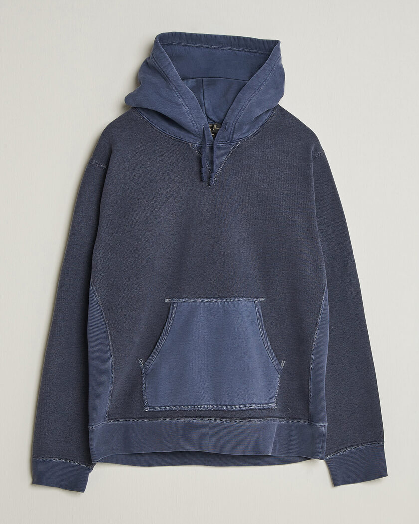 RRL Hooded Sweatshirt Navy – Blau