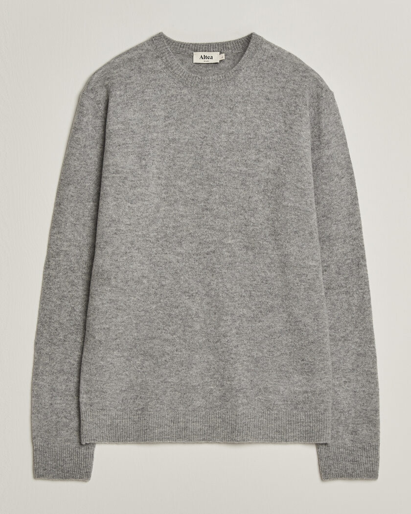 Altea Cloud Cashmere Blend Sweater Grey Melange – Grau