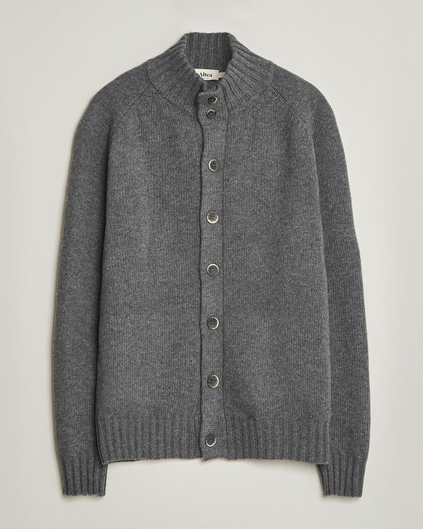 Altea Raglan Sleeve Buttoned Cardigan Grey Melange – Grau