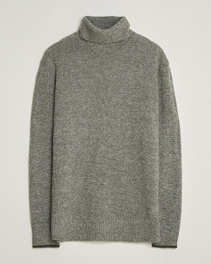 Altea Cloud Cashmere Blend Rollneck Green Melange – Grün
