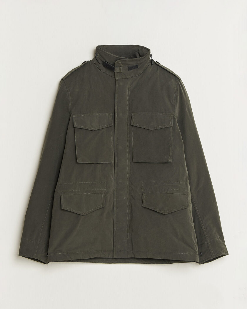 Aspesi Lined Cotton Field Jacket Grey – Grün
