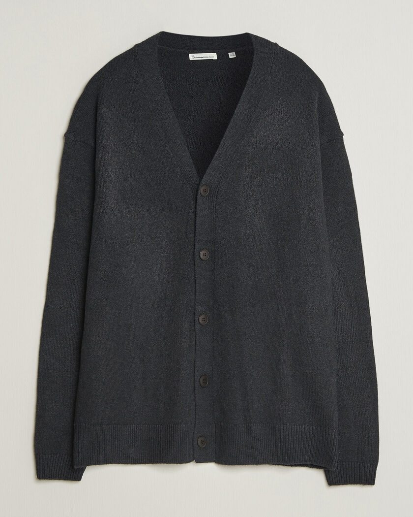 KnowledgeCotton Apparel Knitted Cardigan Black – Schwarz