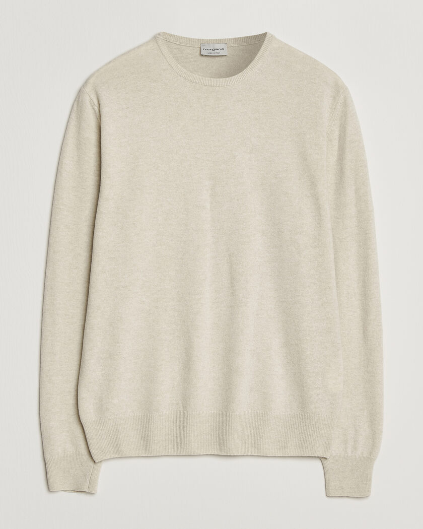 Morgano Wool/Cashmere Crewneck Beige – Beige