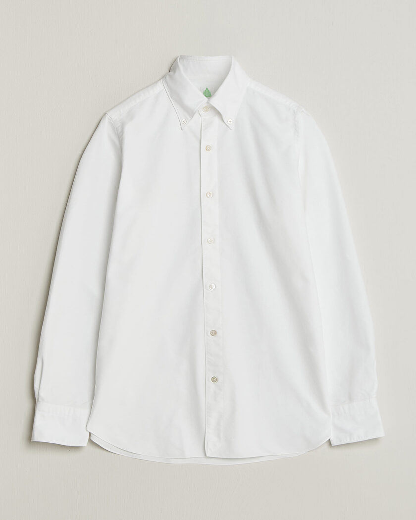 Finamore Napoli Gaeta Oxford Button Down Shirt White – Weiß